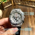 Copy Hublot Classic Fusion Silver Diamond Arabic Numrerals Dial Watch